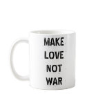 Make Love Not War Peace Sign with Camouflage Coffee Mugs