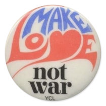Make Love Not War Round Sticker
