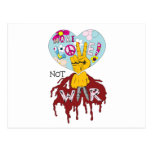 make love not war vector design post card