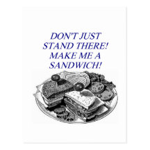 make me a sandwich! postcard