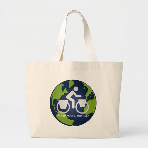 Make miles, not war canvas bags