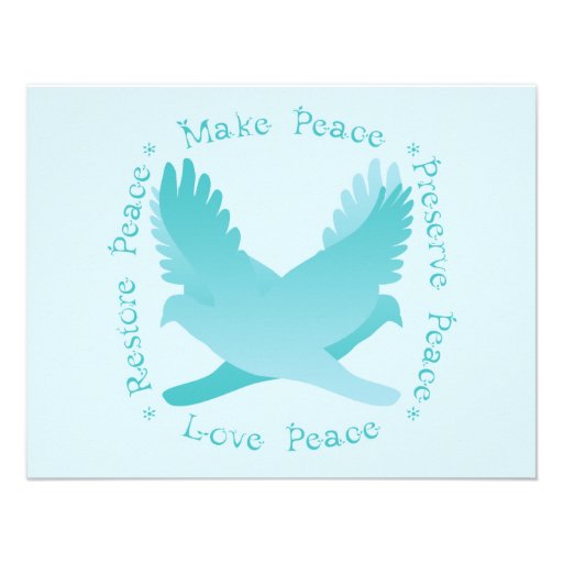 Make Peace, Restore Peace, Preserve, Love Peace Custom Announcement