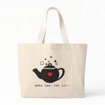 make tea not war - tote bag