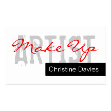Make up artist business card