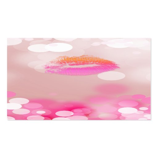 Make up Artist Business Card Pink Lips & Lights