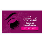 Makeup Artist and Eyelash Extensions Purple Business Card