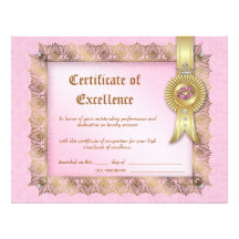 Makeup Artist Certificate of Excellence Diploma Letterhead Design