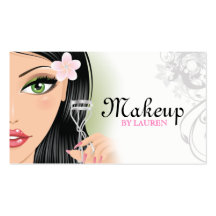 Makeup Artist Eyelash Curler Grey Business Cards