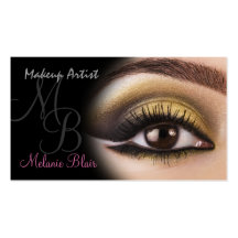 Makeup Artist Gold Eye Business Card