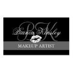 Makeup Artist Monograms Business Cards Black