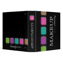 Makeup Artist Portfolio Appointment Book Palettes 3 Ring Binder