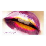 Makeup Artist Purple Lipgloss Business Card Template