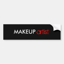Makeup artist stickers bumper stickers
