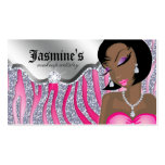 Makeup Business Card African American Zebra PS