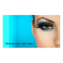 Makeup Cosmetics artist half face Business Card Templates
