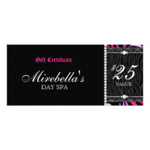 Makeup Gift Certificate Lace Zebra Pink Red