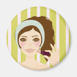 Makeup Girl Refrigerator Magnets
