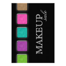 Makeup Party Invitation Advertisement Palette