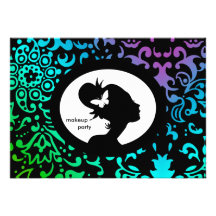 Makeup Party Invitation Butterfly GBP Woman