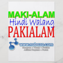 Maki-alam Hindi Walang Pakialam Flyer Design