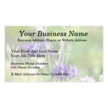 Making Seeds - Blue Columbines Business Card Template