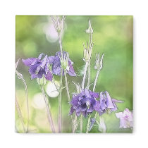 Making Seeds - Blue Columbines Fridge Magnet