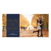 Making Spirits Bright - Navy and Fuschia photo cards