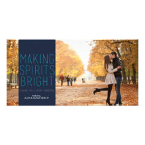 Making Spirits Bright - Navy and Fuschia photo cards