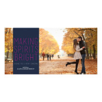 Making Spirits Bright - Navy and Fuschia photo cards