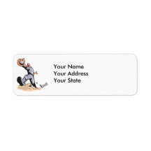 making the play baseball out design return address labels