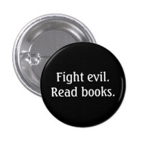 Mal de combat. Lisez les livres. Bouton Badges Avec Agrafe