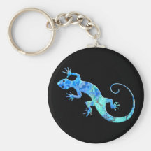 Malachite Gecko Dark Keychain