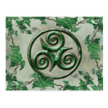 Malachite Ivy Triskel Post Cards