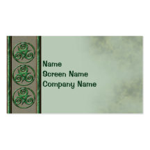 Malachite Triskel Business Card Templates