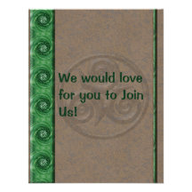 Malachite Triskel Invitations Personnalisées