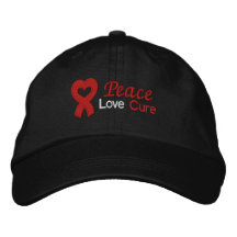 Maladie cardiaque de traitement d'amour de paix chapeaux brodés