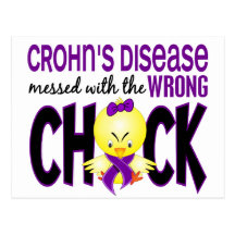 Maladie de Crohn salie avec le poussin faux Cartes Postales
