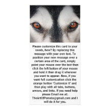 Malamute Dog Brown Eyes Custom Photo Card