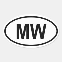 Malawi "MW" Stickers