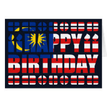 Malaysia Flag Birthday Card