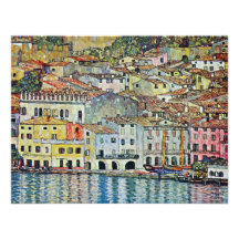 Malcesine on Lake Garda By Gustav Klimt Custom Announcements
