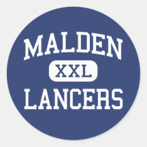 Malden - Lancers - catholique - Malden le Massachu Autocollants Ronds