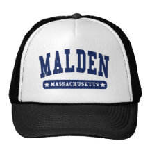 Malden Massachusetts College Style tee shirts Hats