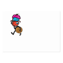 Male Ant Carrying Cupcake and Cookie Business Card Templates