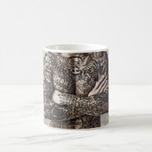 Male Body Tattoo Photograph Coffee Mug