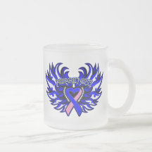 Male Breast Cancer Awareness Heart Wings.png Mug
