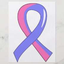 Male Breast Cancer Blue Pink Ribbon 3 Full Colour Flyer