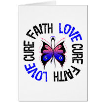 Male Breast Cancer Faith Love Cure Greeting Card