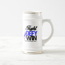 Male Breast Cancer Fight Defy Win Coffee Mugs