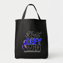 Male Breast Cancer Fight Defy Win Tote Bag